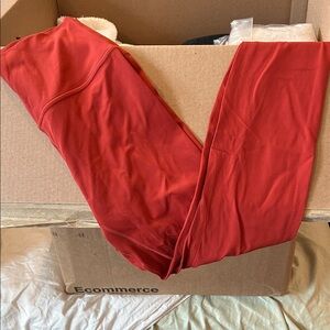 Red lululemon align Leggings
